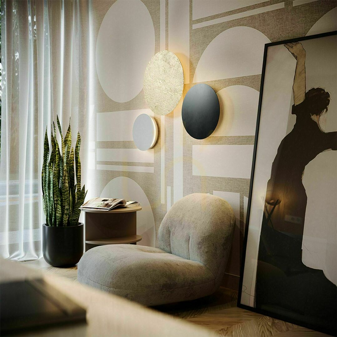 Preview s.luce Cloud LED Flush Ceiling Light Black 40 cm Round Modern s.luce Cloud LED Flush Ceiling Light Black 40 cm Round Modern