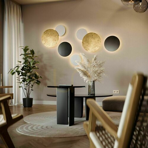 Check s.luce Cloud LED Deckenleuchte Schwarz 30 cm Rund 3000K dimmbar