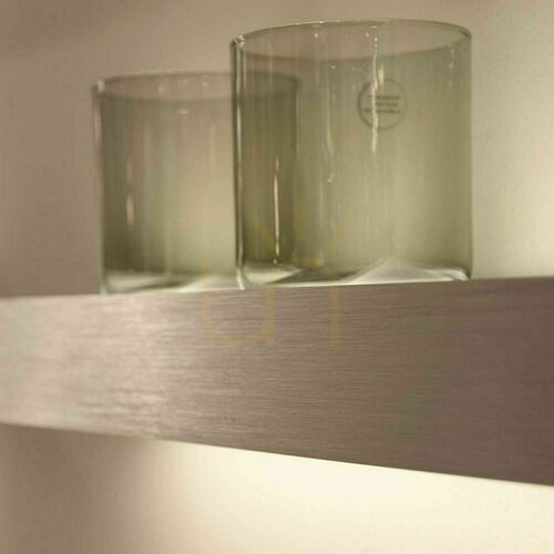 Check s.luce Cusa LED Flush Ceiling Light Silver Glass Metal 3000K 75 cm