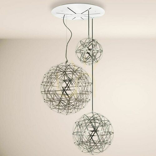 Check s.luce Atom XL LED Pendant Light Gold Metal Round 70 cm
