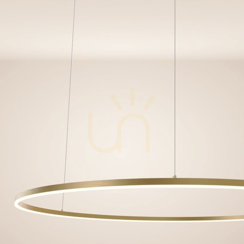 Check s.luce Ring LED Pendant Light Gold Ø120 cm 3000K Dimmable