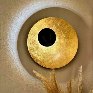 s.luce Plate LED ceiling and wall light Ø 30 cm gold 3000 K 20 W dimmable small 5