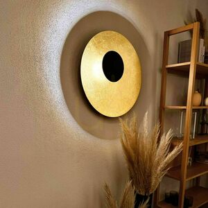 s.luce Plate LED ceiling and wall light Ø 30 cm gold 3000 K 20 W dimmable small 8