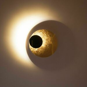 s.luce Plate LED ceiling and wall light Ø 30 cm gold 3000 K 20 W dimmable small 9