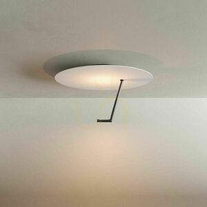 Flush Ceiling Light s.luce Hook LED White Metal 30 cm Round Modern Dimmable 3000K small 12