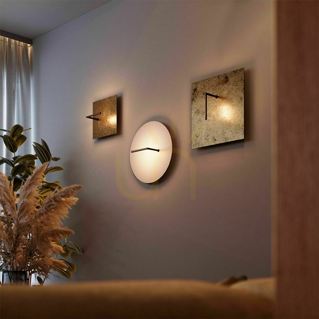 Display LED Flush Ceiling Light s.luce Edge Gold 45 cm Round Modern LED Flush Ceiling Light s.luce Edge Gold 45 cm Round Modern