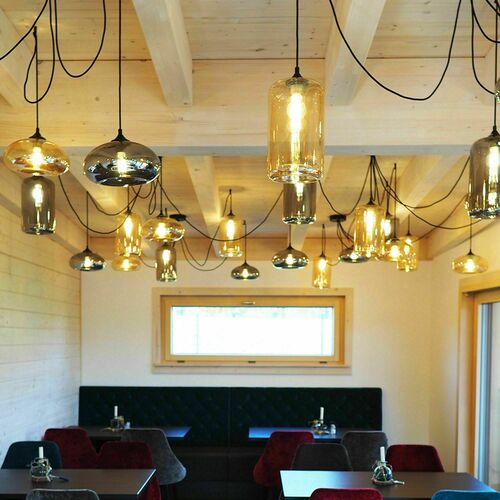 Check s.luce Cruet Glass Pendant Light 28 cm Transparent E27 5 m