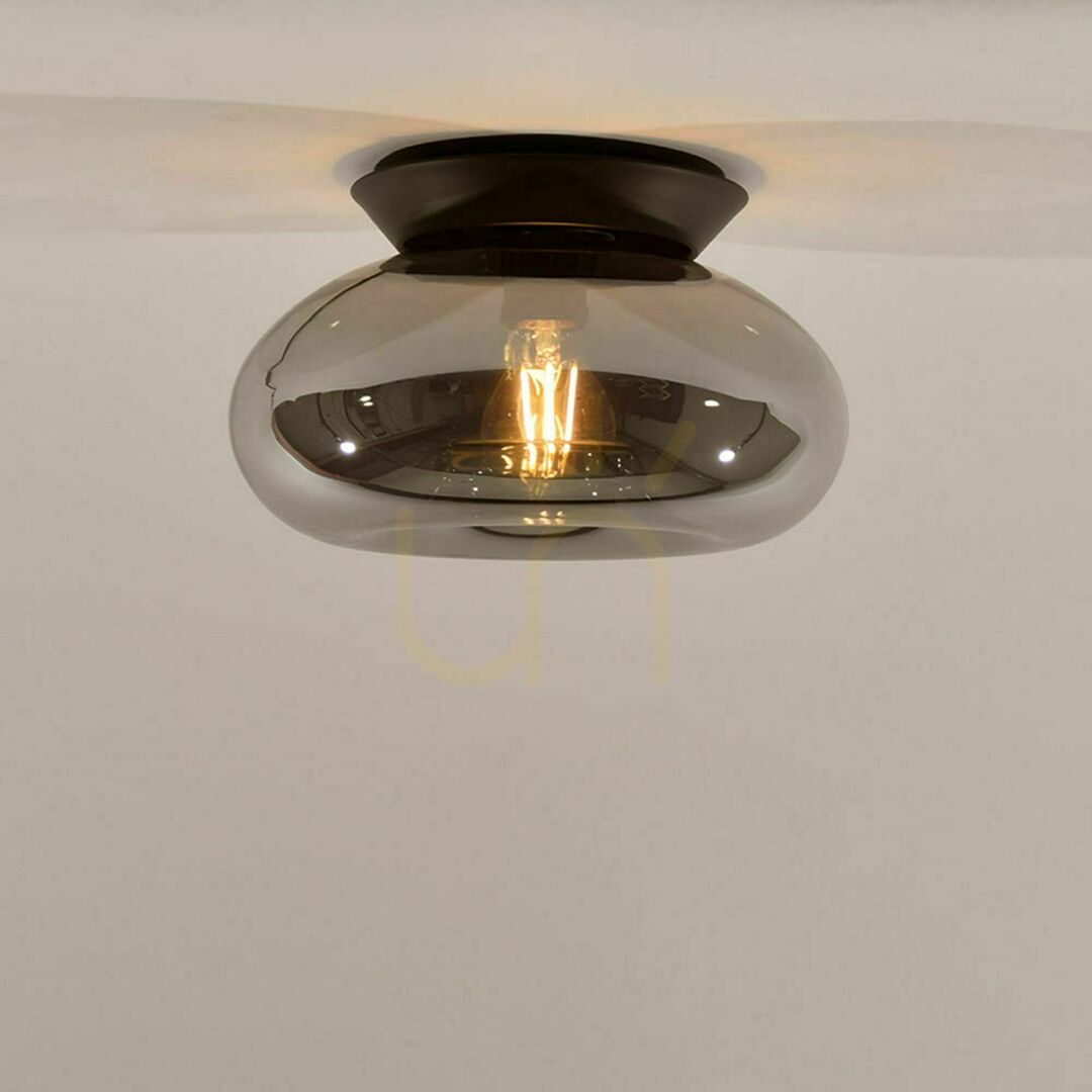 Display s.luce Cruet Glass Ceiling Light Transparent Oval E27 17 cm Retro s.luce Cruet Glass Ceiling Light Transparent Oval E27 17 cm Retro