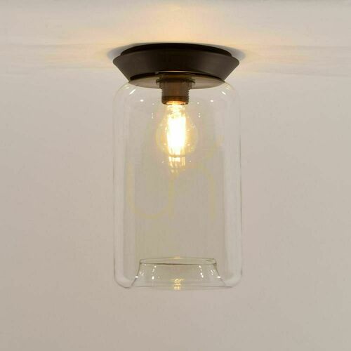 Check s.luce Cruet Glass Ceiling Light Transparent Oval E27 17 cm Retro