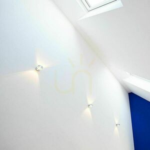 s.luce Beam LED Wall Light Silver Round 12 cm Modern Up & Down small 3