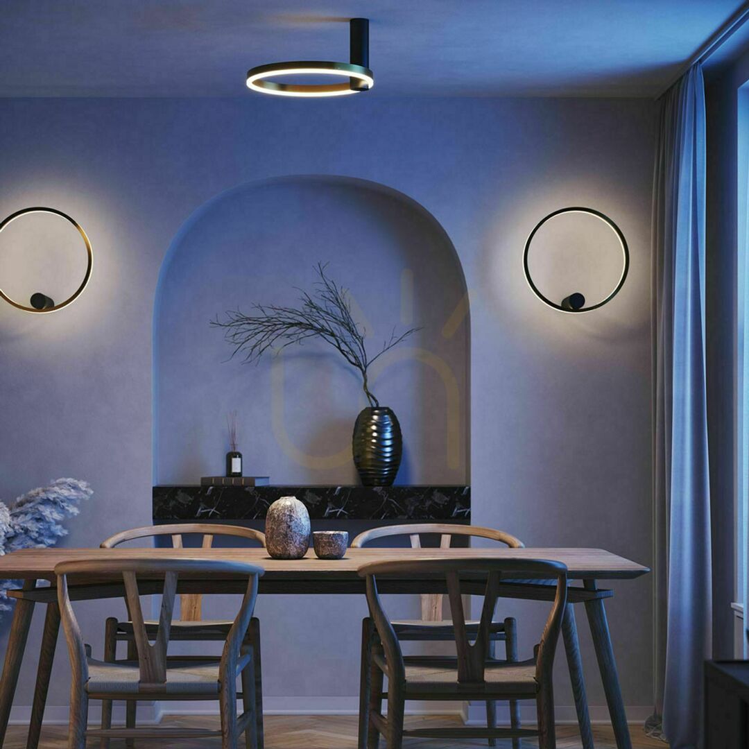 Preview Flush Ceiling Light s.luce Ring Air LED 40 cm Gold Round Dimmable Warm White Flush Ceiling Light s.luce Ring Air LED 40 cm Gold Round Dimmable Warm White