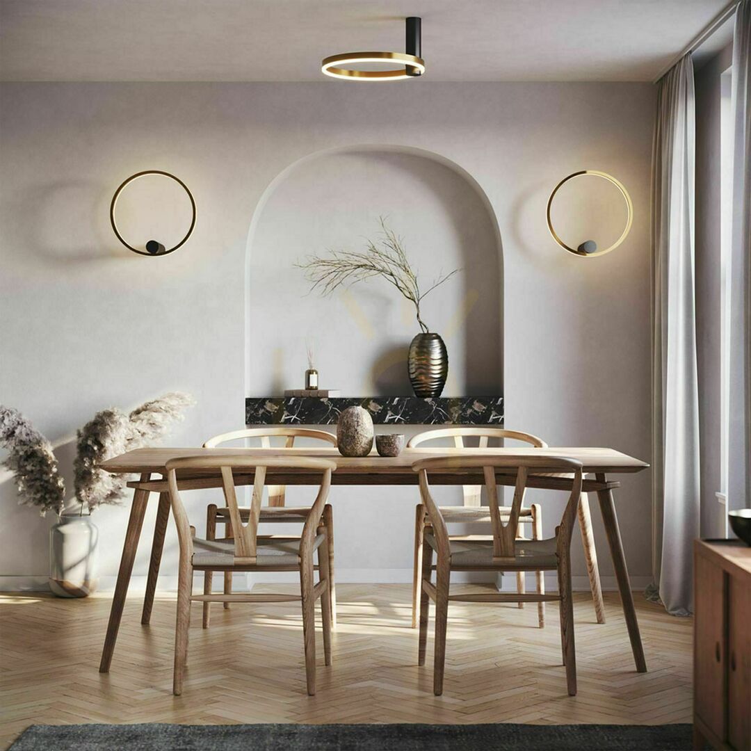 Check Flush Ceiling Light s.luce Ring Air LED 40 cm Gold Round Dimmable Warm White Flush Ceiling Light s.luce Ring Air LED 40 cm Gold Round Dimmable Warm White