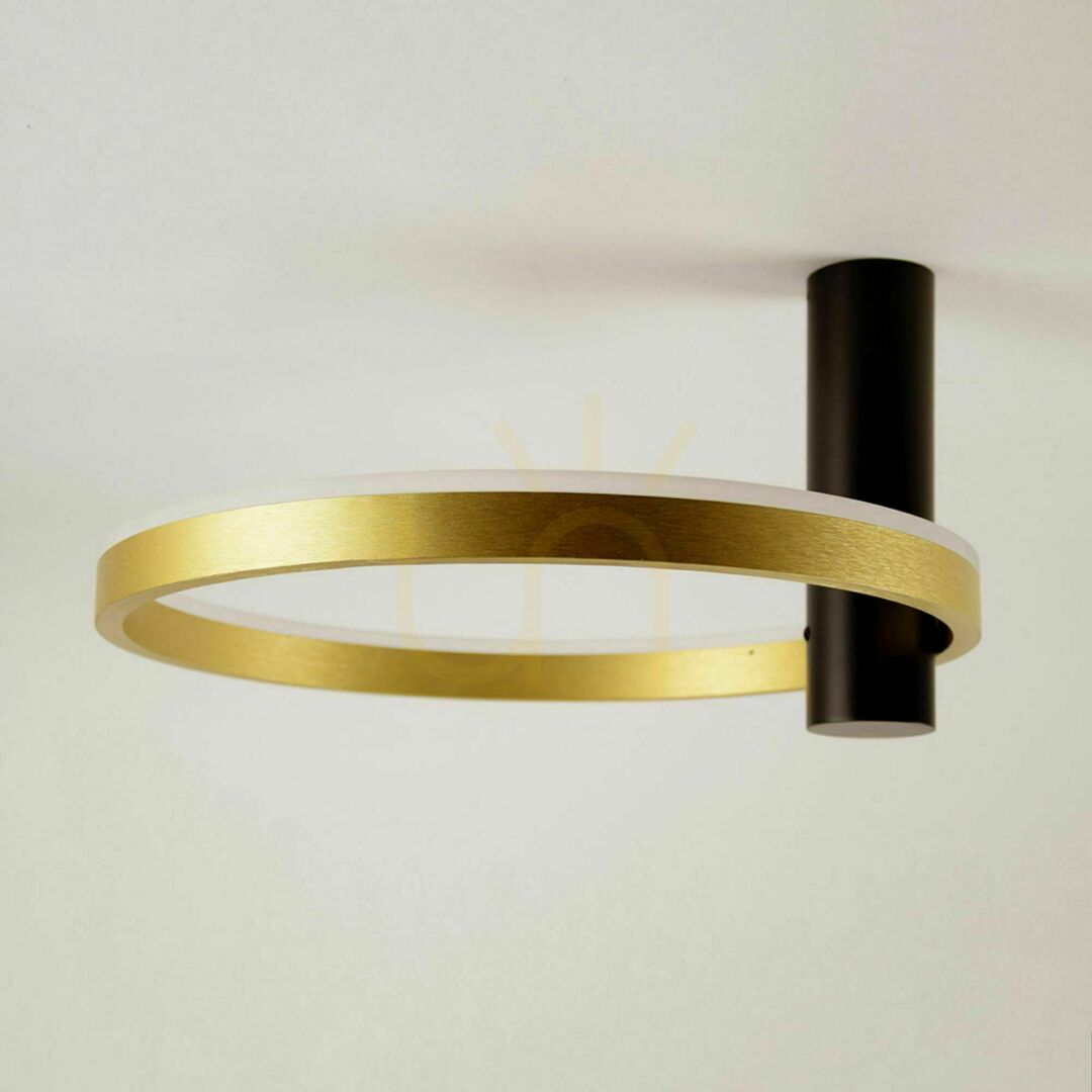 View Flush Ceiling Light s.luce Ring Air LED 40 cm Gold Round Dimmable Warm White Flush Ceiling Light s.luce Ring Air LED 40 cm Gold Round Dimmable Warm White