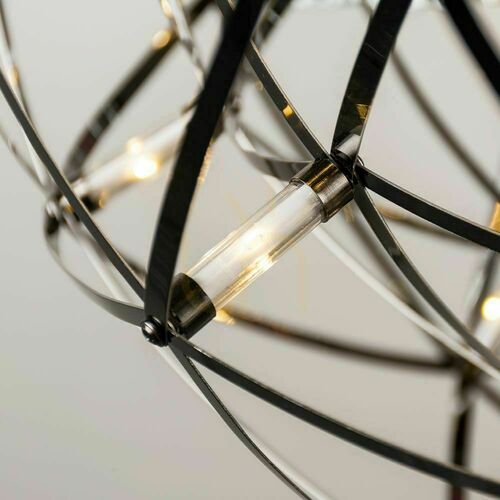 Check s.luce Atom LED Pendant Light Black Metal 30 cm Dimmable