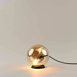 s.luce Orb Tischlampe Glasball Gold 30 cm E27 Dimmbar small 7