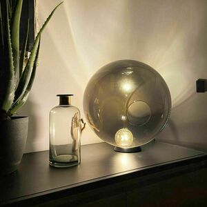 s.luce Orb Glass Table Lamp Smoky 20 cm E27 small 3