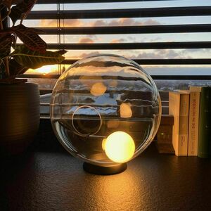 Table Lamp s.luce Orb Brown Glass Ball 30 cm E27 small 5