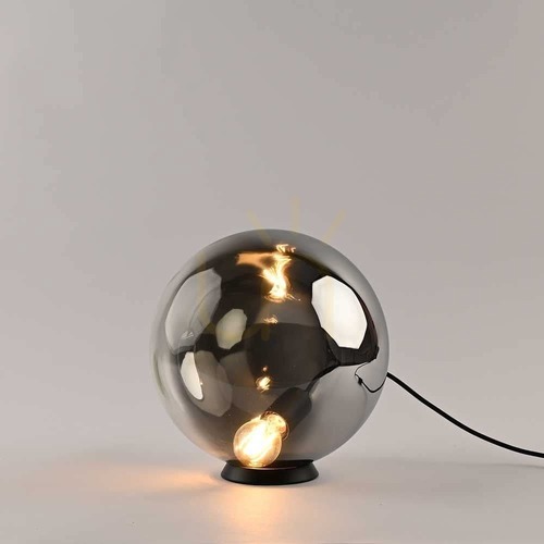 Check s.luce Orb Smoky Glass Table Lamp 30 cm Round Modern E27