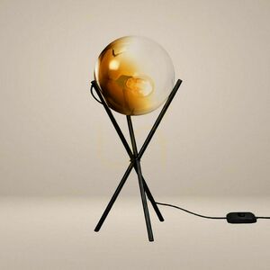 s.luce Orb black glass table lamp 20 cm, 3-legged, modern 10 s.luce Orb black glass table lamp 20 cm, 3-legged, modern small 10
