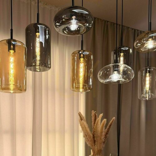 Check s.luce Cruet XL Amber Glass 8-Light Pendant Chandelier