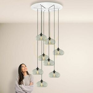 s.luce Cruet XL 8-Light Glass Pendant Light Transparent Oval Chandelier 8 s.luce Cruet XL 8-Light Glass Pendant Light Transparent Oval Chandelier small 8