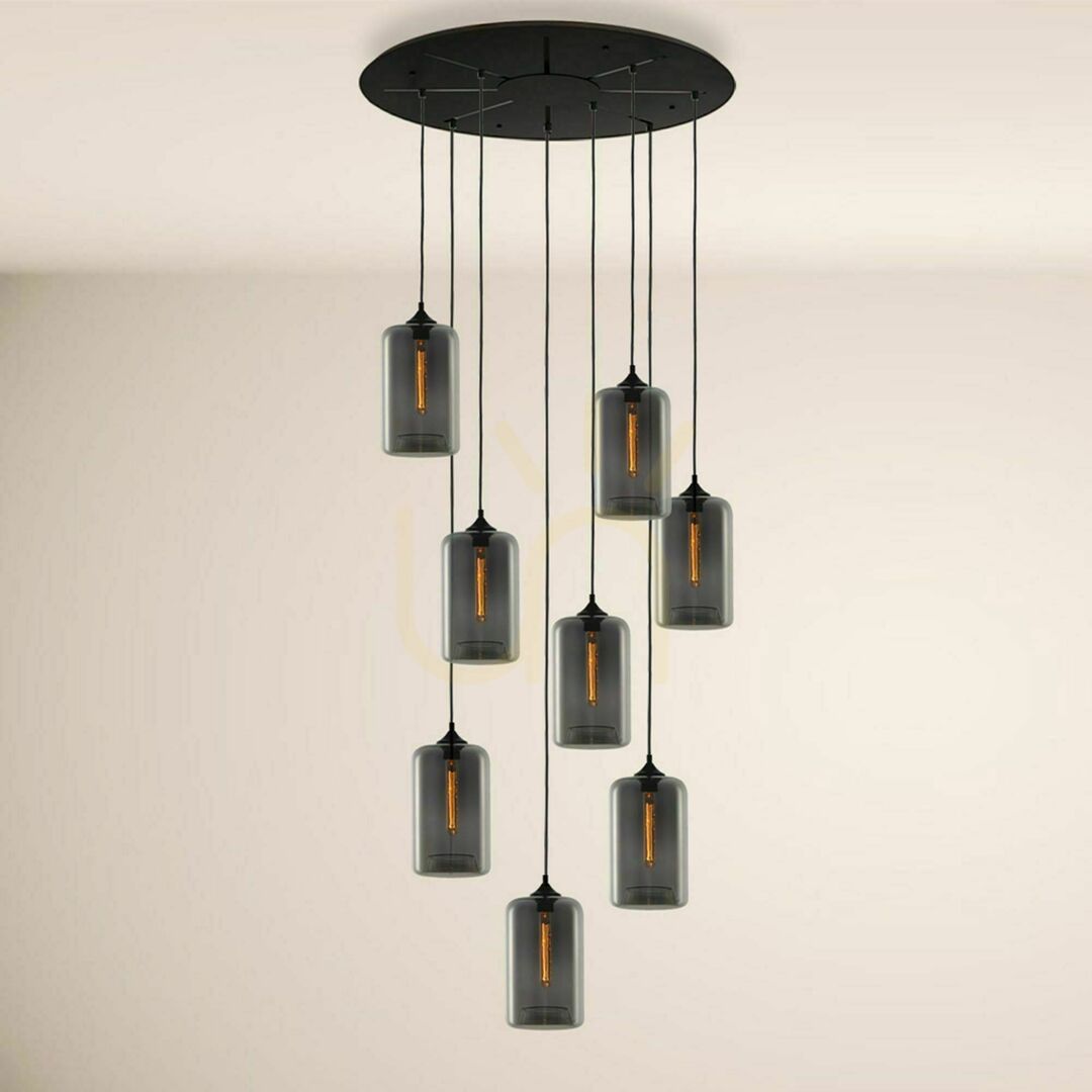 Preview s.luce Cruet Amber Glass 8-Light Pendant Chandelier s.luce Cruet Amber Glass 8-Light Pendant Chandelier