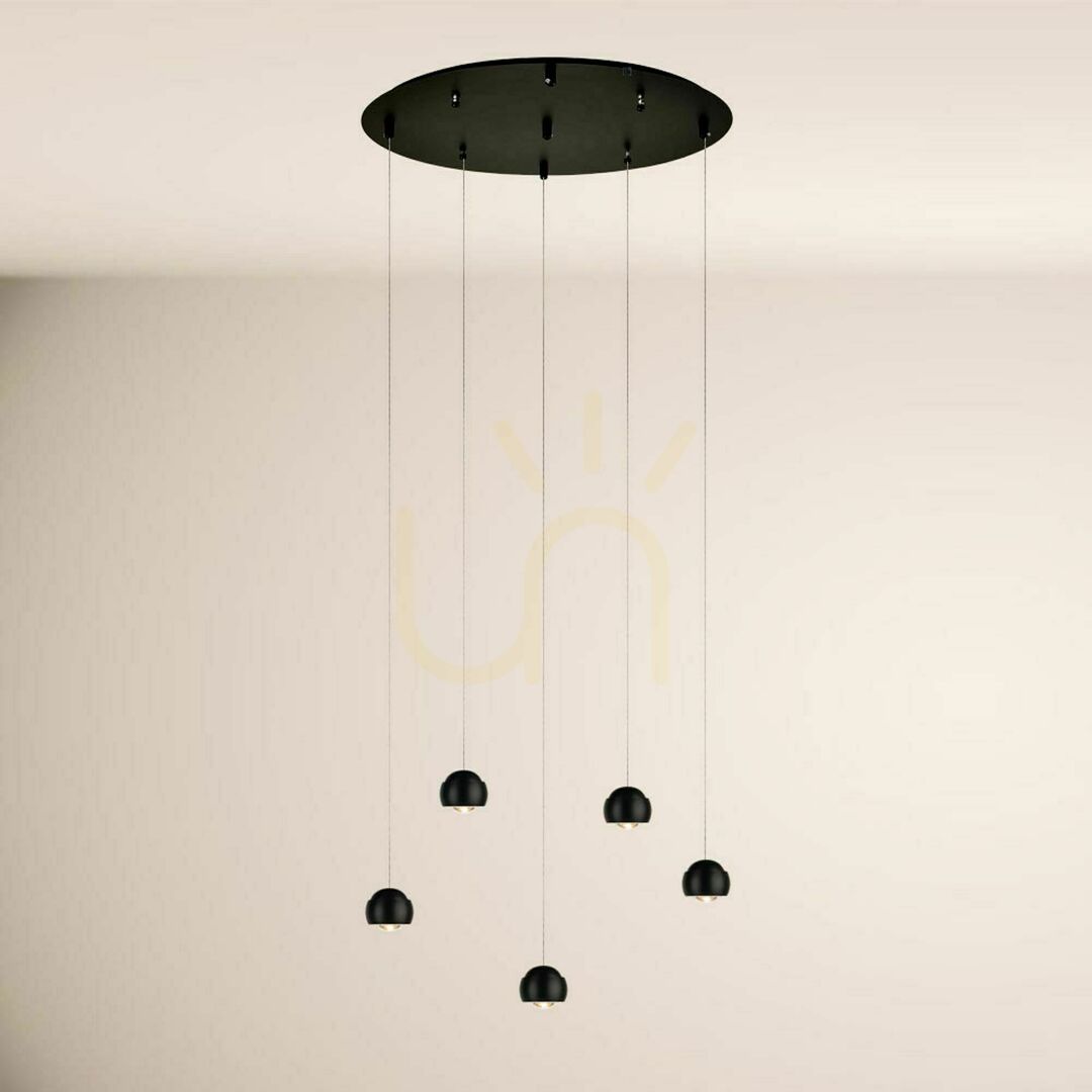 Show s.luce Beam LED 3-light pendant lamp silver 40 cm round modern chandelier s.luce Beam LED 3-light pendant lamp silver 40 cm round modern chandelier