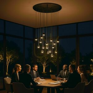 s.luce Beam XL LED Pendelleuchte Silber Ø80 cm 24-flammig small 3