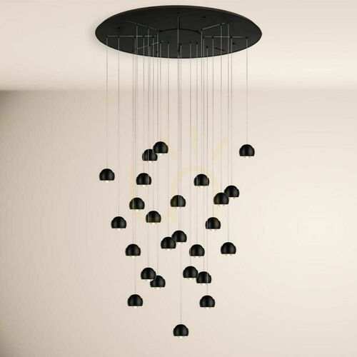 Check s.luce Beam XL LED Hängeleuchte 16-flammig Silber 80 cm Roundform