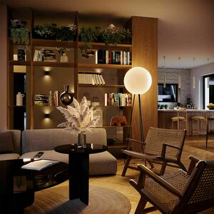 s.luce Orb Tripod Floor Lamp, Clear Glass, 160 cm, Ø 40 cm, E27 small 1