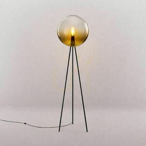 s.luce Orb Tripod floor lamp 160 cm, Ø 50 cm gold gradient glass globe small 15