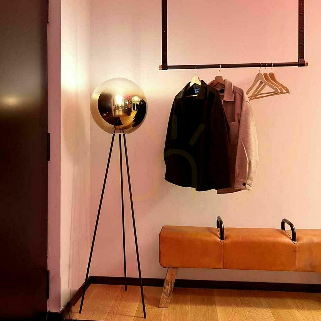 Show s.luce Orb Smoky Glass Floor Lamp 160 cm E27 s.luce Orb Smoky Glass Floor Lamp 160 cm E27