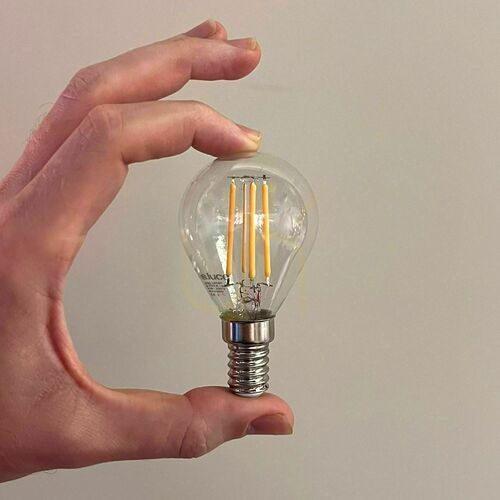 Check s.luce E14 LED Leuchtmittel warmweiß 2700K 350 lm dimmbar CRI 90