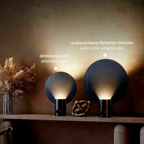 Check Table Lamp s.luce Cloud White Metal Round 44 cm with Rotary Dimmer