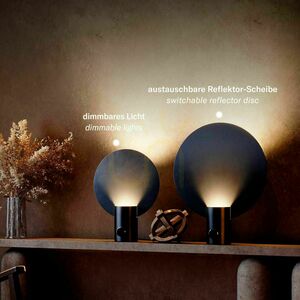 s.luce Cloud table lamp black Ø 40 cm GU10 with rotary dimmer small 1
