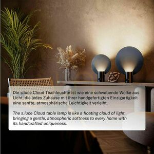 s.luce Cloud table lamp black Ø 40 cm GU10 with rotary dimmer small 2