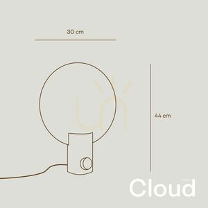 s.luce Cloud table lamp black Ø 40 cm GU10 with rotary dimmer small 6