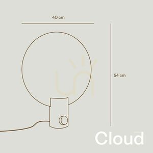 s.luce Cloud table lamp black Ø 40 cm GU10 with rotary dimmer small 7