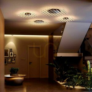 s.luce Atom Golden LED Flush Ceiling Light 60 cm, Dimmable, 3000K, Metal 1 s.luce Atom Golden LED Flush Ceiling Light 60 cm, Dimmable, 3000K, Metal small 1