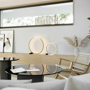s.luce Ring LED Tischlampe Silber 60 cm Dimmer Warmweiß 3000 K small 1