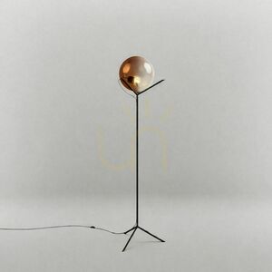 s.luce Orb Poseidon floor lamp white glass globe Ø30 cm, 170 cm, E27 small 11