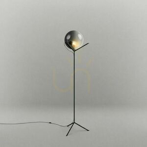 s.luce Orb Poseidon floor lamp white glass globe Ø30 cm, 170 cm, E27 small 9