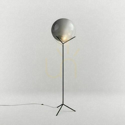 Check s.luce Orb Smoky Glass Floor Lamp 175 cm