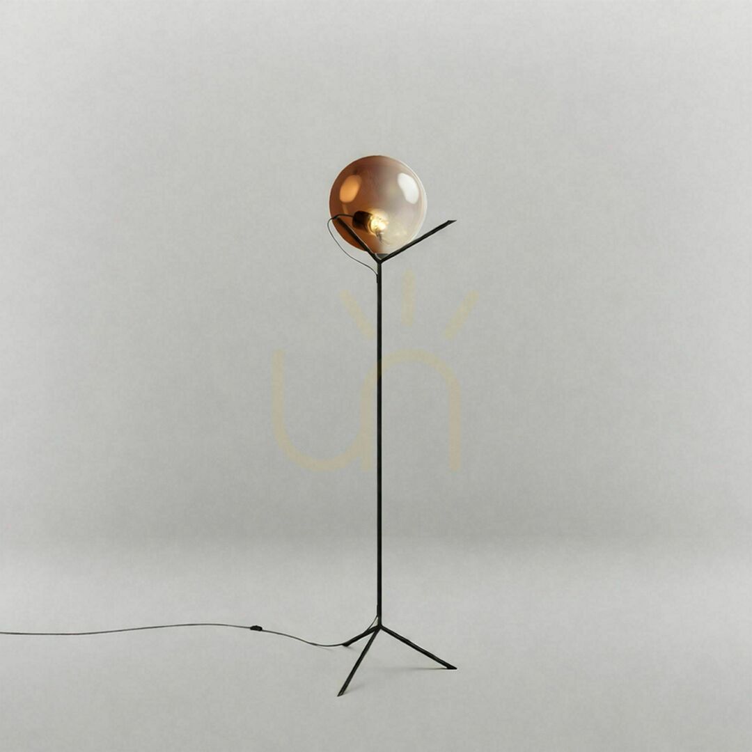 View s.luce Orb Poseidon Brown Glass Floor Lamp 180 cm s.luce Orb Poseidon Brown Glass Floor Lamp 180 cm
