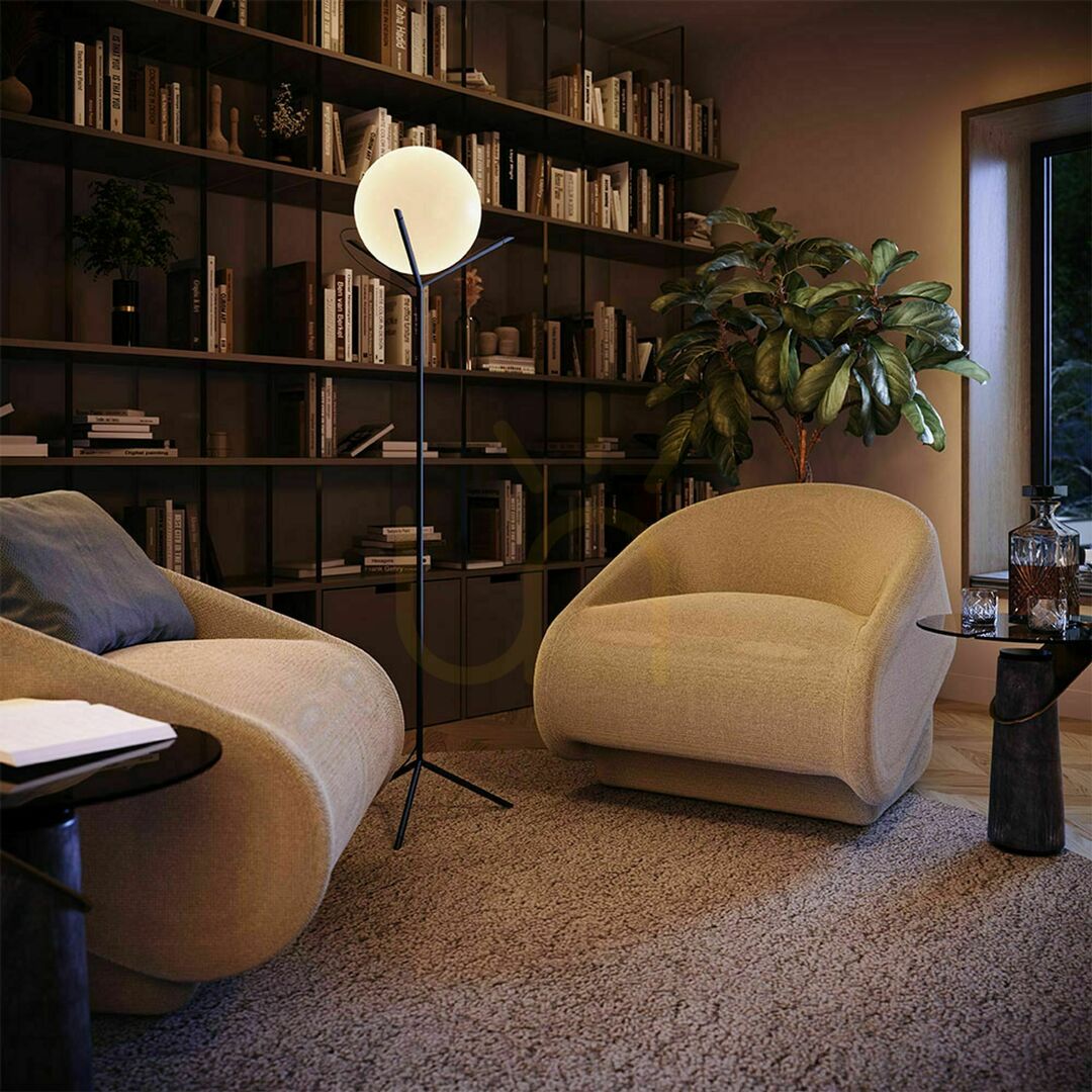 Preview s.luce Orb Gold Glass Globe Floor Lamp 175 cm s.luce Orb Gold Glass Globe Floor Lamp 175 cm