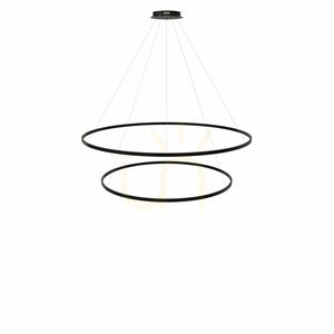 s.luce LED Ring 2-Light Centric Pendant Light Silver Modern small 10