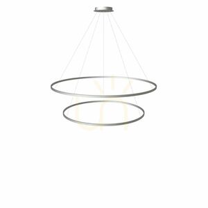 s.luce Ring LED Pendant Light Silver 2-Light 60/40 cm Dimmable small 11