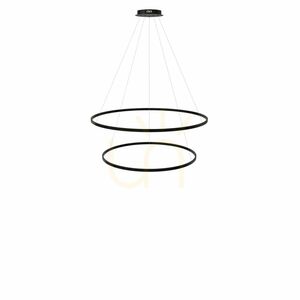 s.luce Ring LED Pendant Light Silver 2-Light 60/40 cm Dimmable small 14