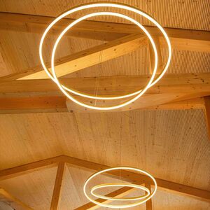 s.luce Ring LED Pendant Light Silver 2-Light 60/40 cm Dimmable small 4
