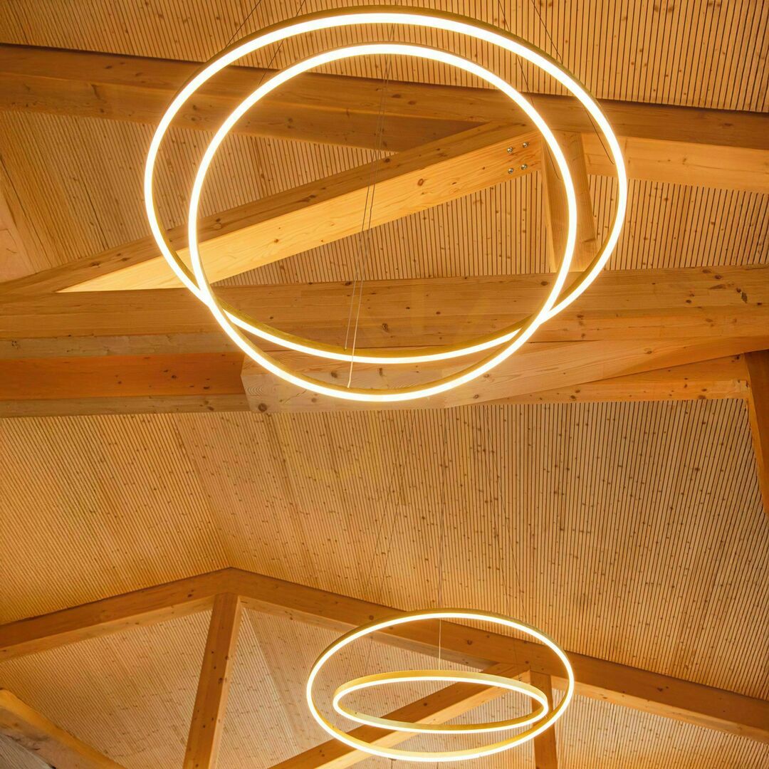 Show s.luce LED Ring Pendant Light Black 2-Light 80 cm Dimmable Modern s.luce LED Ring Pendant Light Black 2-Light 80 cm Dimmable Modern